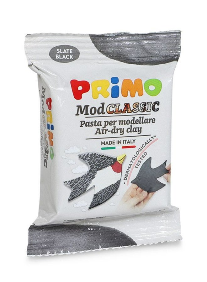 بريمو عبوة طين بريمو الجاف بالهواء،صلصال أسود لماع، ٢٥٠ غرام، نشاط خالٍ من الشاشات للأطفال، ينمي المهارات الحركية الدقيقة، ويعزز النمو الحسي، يجف ليصبح صلبًا، طين تشكيل، غير سام، للاستخدام في المنزل أو الفصل الدراسي - Image 1